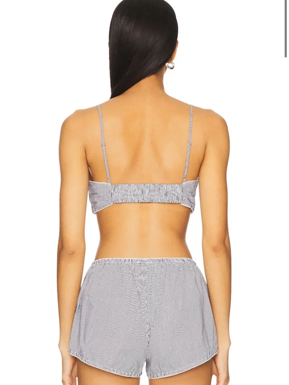 Nia The Brand Zed Bralette in Black/White Stripe M